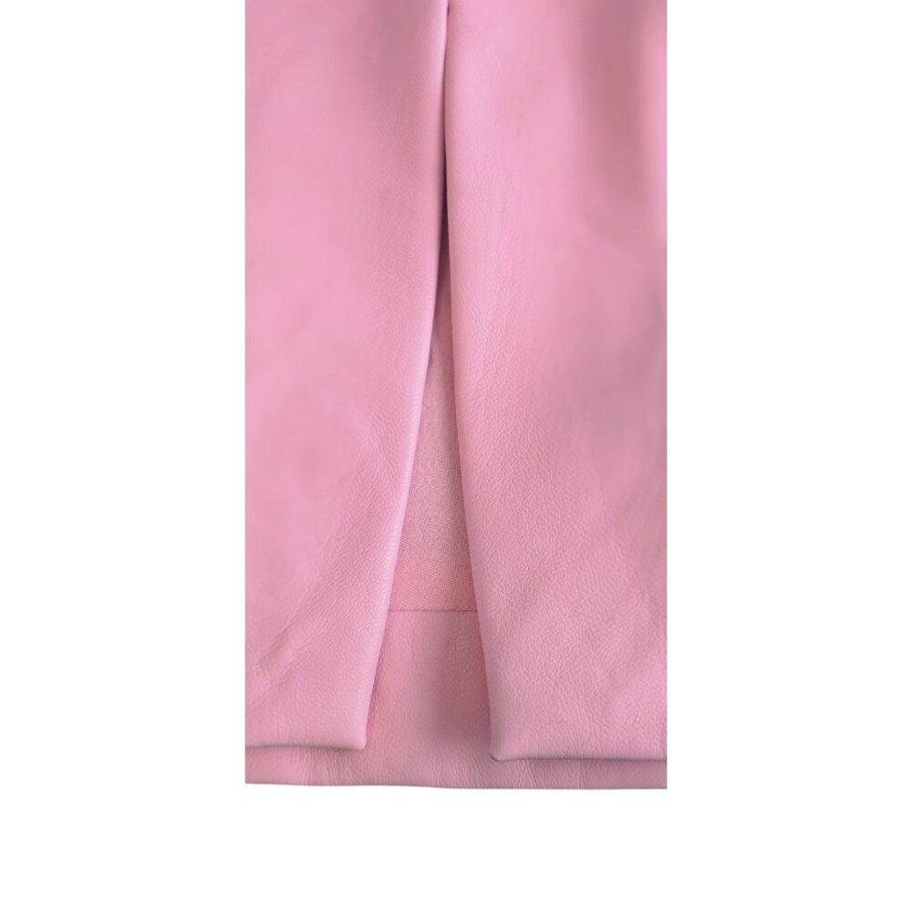 Maeve by Anthropologie Size 8 Women's Skirt Faux Leather Bubblegum Pink - Picture 8 of 8